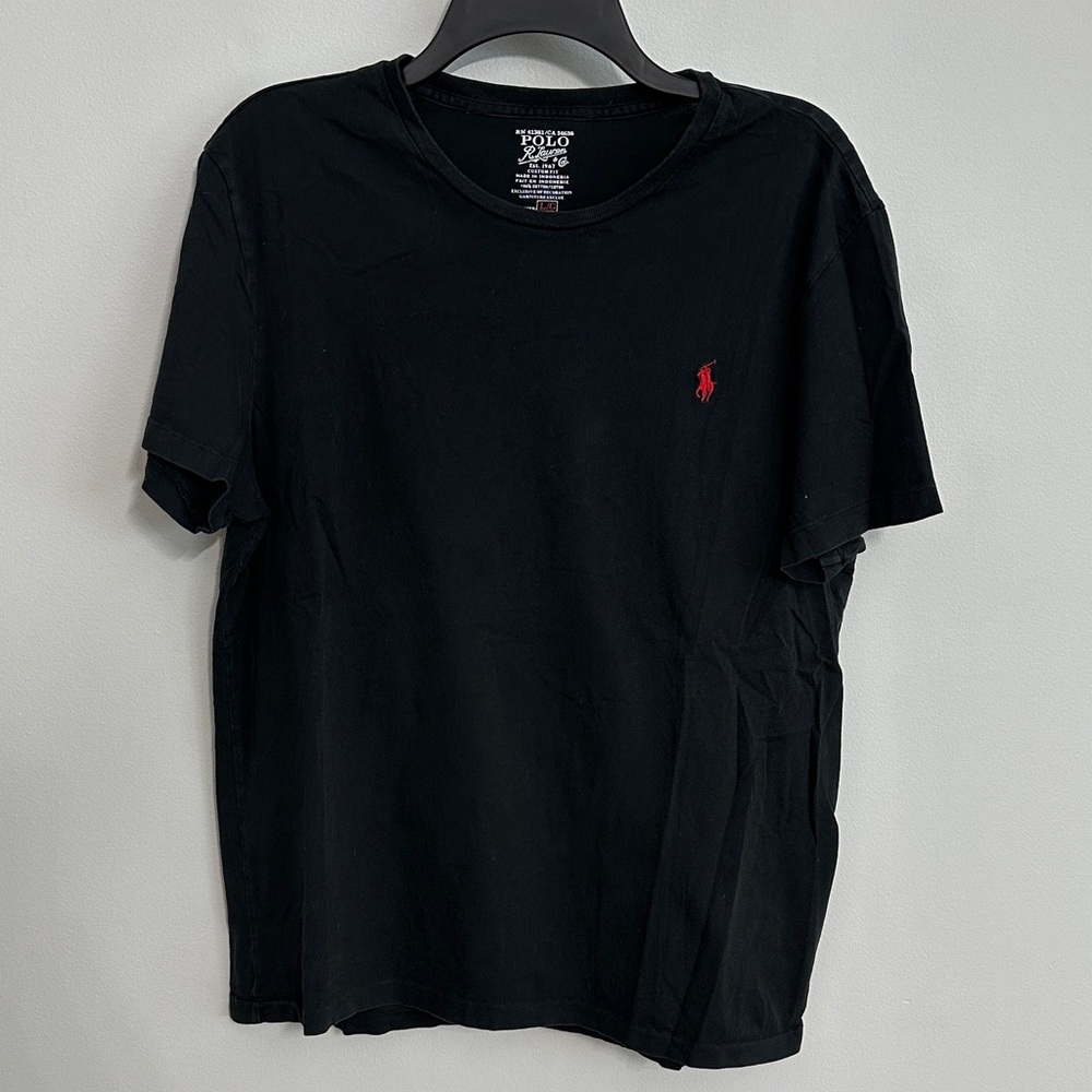 Polo by Ralph Lauren Black Tee with Red Logo